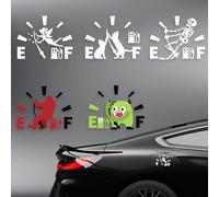 Hobbspring 5Pcs Fuel Tank Car Stickers Funny Fuel Consumption Vinyl Car Decals Elves Monsters Skeletons Black Cats Fuel Lid Decoration Decal for Auto Window and Body Cling 12.5cm(4.9inch)x9cm(3.5inch)