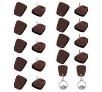 Hobbspring 60Pcs Wooden Stud Earrings Posts Trapezoidal Wooden Earring Stud with 316 Stainless Steel Pin Coconut Brown Earring Findings for DIY Earrings Making, Hole: 1.6mm