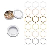 Hobbspring 72Pcs 6 Colors Metal Stitch Markers Hexagon Knitting Stitch Markers Brass Knitting Crochet Locking Markers Knitting Stitch Rings for DIY Craft Project Knitting and Crocheting
