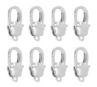 Hobbspring 8Pcs 14k Gold Lobster Claw Clasps 14x8mm Brass Jewelry Clasps Connectors with Closed Jump Rings Platinum Necklace Clasps and Closures for Jewelry Making Keychain Leather Bags Purse