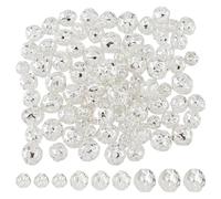 Hobbspring 90Pcs Hollow Spacer Beads 3 Styles 925 Sterling Silver Plated Spacer Beads Filigree Round Brass Metal Spacers Loose Bead for Jewelry Necklace Bracelets Earrings Making