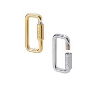 Hobbspring 925 Sterling Silver Screw Lock Clasps 2 Colors Key Rings with Screw Lock Carabiner Clasps for Jewelry Making Locking Jewelry Clasp Keyrings Handbag Decor