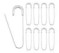 Hobbspring 9Pcs Alloy Safety Pins 79x21mm Sewing Safety Pin Clips Metal Heavy Duty Big Blanket Pins Platinum Strong Clothing Crafts Pin for Clothing Sweater Scarf Lapel Dress Hat Accessories
