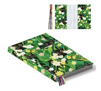 Hobbspring Book Cover Sleeve 27x18cm Adjustable Polyester Book Covers with Bookmark Cute Cat Floral Book Cover Protector for Paperbacks Hardcover Notebook Planner Book Lovers Back to School