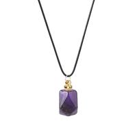 Hobbspring Crystal Keepsake Urn Amethyst Memorial Urns Wearable Small Container for Ashes Purple Mini Urn with Storage Box, Spoon, Stick and Funnel for Human or Pets Ashes