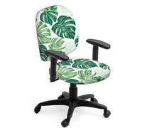 Hobbspring Office Chair Cover 2pcs Tropical Plant Chair Covers Monstera Deliciosa Stretchable Covers for Computer Chair