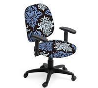 Hobbspring Polyester Office Chair Cover Set 2pcs Vintage Plant Textured Chair Covers Vine Pattern Stretchable Chair Covers for Universal Desk Rotating Chair,Computer Chair Office Gifts