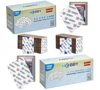 Hobby Armor Bundle, Trading Card Shipping Protectors, 100 Pack of Each Size, 3.5" x 4.5" and 4" x 6", Vibrant Multi-Color Card Protectors with Rounded Corners, Premium Cardboard Shipping Supplies