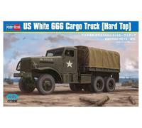 Hobby Boss US White 666 Cargo Hard Top Model Kit (US IMPORT)