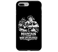 Hobby Chef with Bandana and Funny Saying Wok Life Balance Case for iPhone 7 Plus/8 Plus