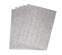 Hobby & Crafting Fun 22cmx30cm Craft Foam Sheets 5pcs - Glitter Silver #1531