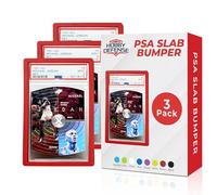Hobby Defense 3 Pack PSA Slab Bumper - Red, Plastic, Fits Standard PSA Case, Easy On/Off, Edge Protection, 3 Pieces