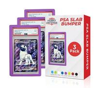 Hobby Defense PSA Slab Bumper - 3 Pack, Easy On and Off TPU Slab Protector, Fits Standard Case Only, Stylish PSA Bumper Guard Card Protector, Easy Grip and Edge Protection (Purple)