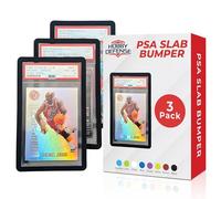 Hobby Defense PSA Slab Bumper 3 Pack - Secure Fit, Won't Slip Off PSA Slab Protector, Easy On/Off TPU Edge Protection, Guard for Slabs, Standard Case Fit, Graded Card Guard - Black