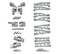 Hobby Details Aluminum Upgrade Parts Set for ARRMA Mini Kraton 4x4 1/16, Front & Rear A-Arms, Knuckle, Steering,Titanium Color (A-Arms, Knuckle, Steering (7 in One)