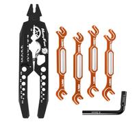 Hobby Fans Metal Shock Absorber Pliers Rod Ball Clamp & 4PCS Wrenches Multi-Function RC Tool Combo Set for 1/8 1/10 RC Car