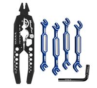 Hobby Fans Metal Shock Absorber Pliers Rod Ball Clamp & 4PCS Wrenches Multi-Function RC Tool Combo Set for 1/8 1/10 RC Car