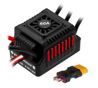 Hobby Fans Upgraded 60A Brushless ESC 2-3S Electronic Speed Controller Waterproof ESC for 1/10 RC Car Truck