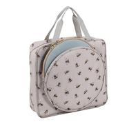Hobby Gift Bee Craft Bag Embroidery & Cross Stitch Projects Multi-Hoop Frame Storage Up to 25cm with 2 Zipped Pockets for Yarn, Patterns, Pins, and Accessories Lightweight & Durable 12x35x35cm