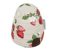 Hobby Gift Novelty Beehive Pincushion - Cute Holder for Sewing Quilting Needles, Accessories for Needlework DIY Crafts Dressmaking - 100% Cotton Fabric, Strawberries, 8.5 x 8.5 x 11cm