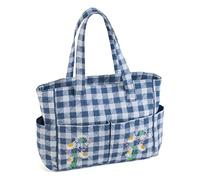 Hobby Gift Craft Bag, Embroidered, Wild Floral Plaid