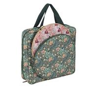Hobby Gift Craft Bag with Embroidery Hoop Storage - Sewing and Embroidery Project Bag with Zipper Compartments, Storage for Hoops, Threads and Accessories