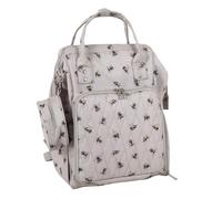 Hobby Gift Crafters Bee Backpack - Durable & Waterproof Yarn Storage Rucksack with Multiple Compartments, Organizer Panel & Reinforced Yarn Holes Comfortable Padded Straps 28x24x43cm