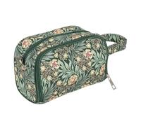 Hobby Gift Crochet Bag Zippered Storage Case with Thread Eyelet Carry Handle for Crochet Hooks Yarn and Craft Accessories