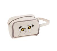 Hobby Gift Crochet Hook Project Bag with Side Pocket, Bee