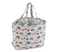 Hobby Gift Drawstring Fabric Craft Tote Bag, Knit Happens (MR4724)