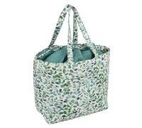 Hobby Gift Drawstring Craft Bag - Wool Storage Tote, Yarn Holder 100% Cotton 39 x 32 x 32cm - Eucalyptus