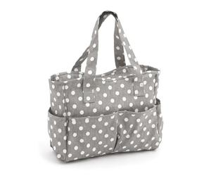 Hobby Gift Exclusive Craft Storage Bag, PVC Cotton, Polka Dot Grey, 13 x 36 x 31cm