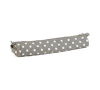 Hobby Gift Exclusive Knitting Pin Storage Case, Crochet Hook Case, Knitting Accessories, Pencil Case 12 x 41 x 7.5cm, Polka Dot Grey