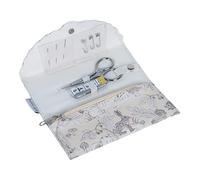 Hobby Gift Filled Sewing Kit - Fold-Over Scalloped Edge - 1.5 x 16.5 x 8cm - Woodland Toile