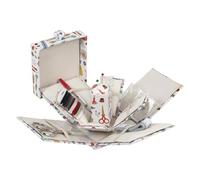 Hobby Gift Filled Sewing Kit - Victorian Style Square - 10.5 x 10.5 x 12.5cm - Haby Notions