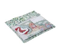 Hobby Gift Flat Project Pouch-Needlecraft Papercraft Greeting Cards Sewing Storage-Secure Waterproof, Cotton, Eucalyptus, 28 x 28 x 0.5cm