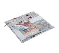 Hobby Gift Flat Project Pouch-Needlecraft Papercraft Greeting Cards Sewing Storage-Secure Waterproof, Cotton, Grey Dog, 28 x 28 x 0.5cm