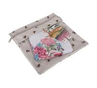 Hobby Gift Flat Cross Stitch Bag Storage Project Pouch - Cross Stitch Project Bag for Needlecraft Papercraft Cards, Waterproof Storage for Knitting & Crochet Accessories - 28 x 0.5cm, Bees