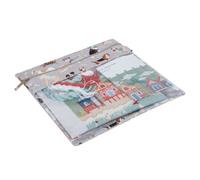 Hobby Gift Flat Project Pouch-Needlecraft Papercraft Greeting Cards Sewing Storage-Secure Waterproof, Cotton, Grey Dog, 28 x 28 x 0.5cm