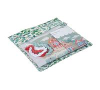 Hobby Gift Flat Project Pouch-Needlecraft Papercraft Greeting Cards Sewing Storage-Secure Waterproof, Cotton, Eucalyptus, 28 x 28 x 0.5cm