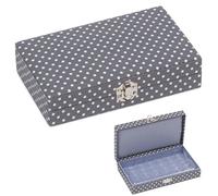 Hobby Gift HOBBYGIFT Storage Box, Mini Grey Spot, 20 x 12 x 4.5cm
