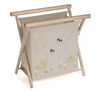 Hobby Gift Knit Storage – Linen Bee Applique – Natural