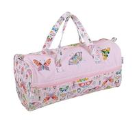 Hobby Gift Knitting Bag - Large Yarn Holder Wool Storage Bag - Zipper Compartment for Up to 40cm Knitting Needles, Crochet Hooks and Accessories - 16.5 x 45 x 19.5cm - Bugs & Butterflies