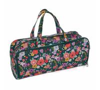 Hobby Gift Knitting Bag with Pin Case: Floral Garden: Teal