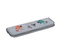 Hobby Gift Knitting Needle Case - 100% Cotton Knitting Pin Storage - 13 x 44 x 4cm - Knit Happens