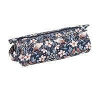Hobby Gift Knitting Pin Case - Bird Print Soft Cotton Storage for Pins up to 40cm, Full Zip Closure & Handle for Easy Transport, Storage, for Crafters 11 x 23 x 7cm