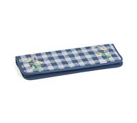 Hobby Gift Knitting Pin & Crochet Hook Zippered Hard Case, Embroidered, Wild Floral Plaid (MR4705EE)