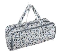 Hobby Gift Crochet Bag with Pocket, Cotton, Botanical, 12 x 22 x 13cm