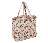 Hobby Gift Drawstring Craft Bag - Wool Storage Tote, Yarn Holder 100% Cotton 39 x 32 x 32cm - Strawberries