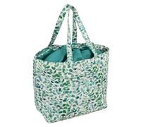 Hobby Gift Drawstring Craft Bag - Wool Storage Tote, Yarn Holder 100% Cotton 39 x 32 x 32cm - Eucalyptus